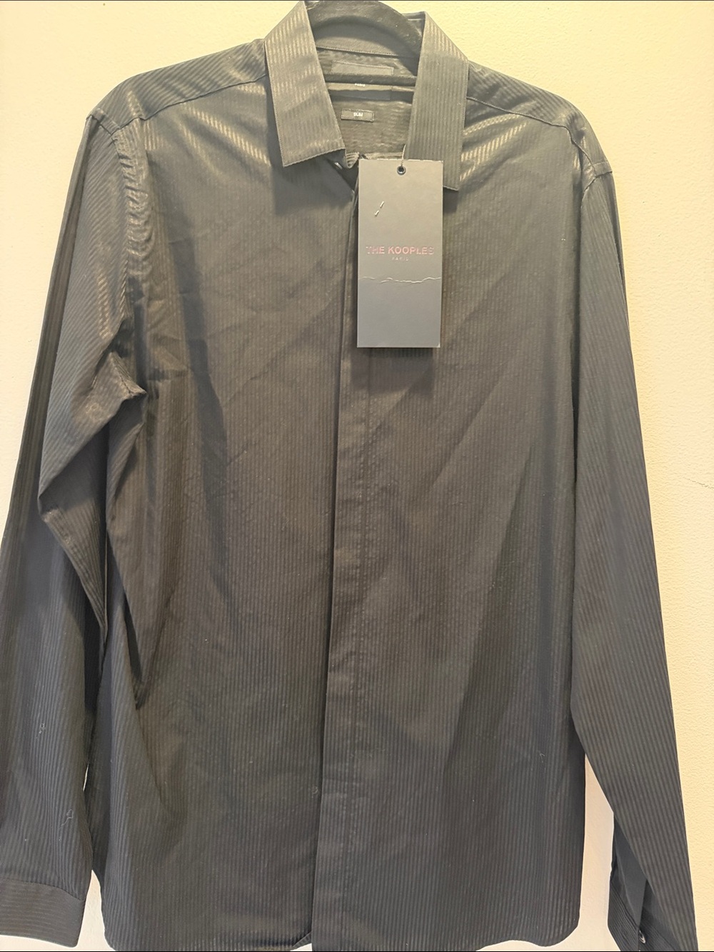 The Kooples Men's Black Pinstripe Lightweight Shirt-Jacket